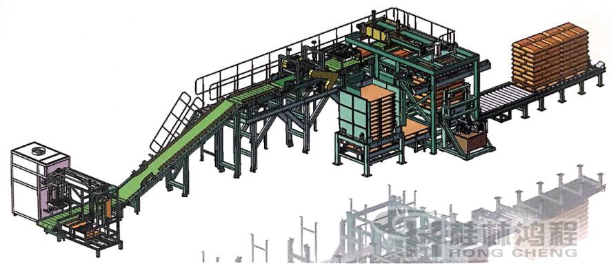 桂林鴻程機電全自動包裝推垛生產線